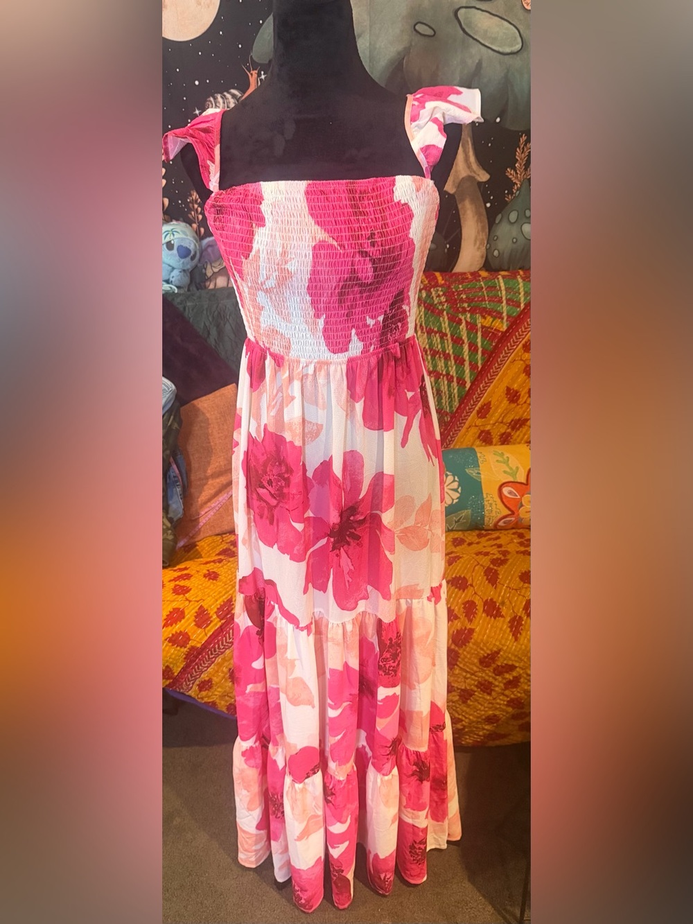 Flying Tomato Pink Floral Maxi Dress
